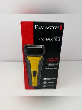 Remington Virtually Indestructible Foil Shaver Yellow Cordless 5100 PF7855 NEW